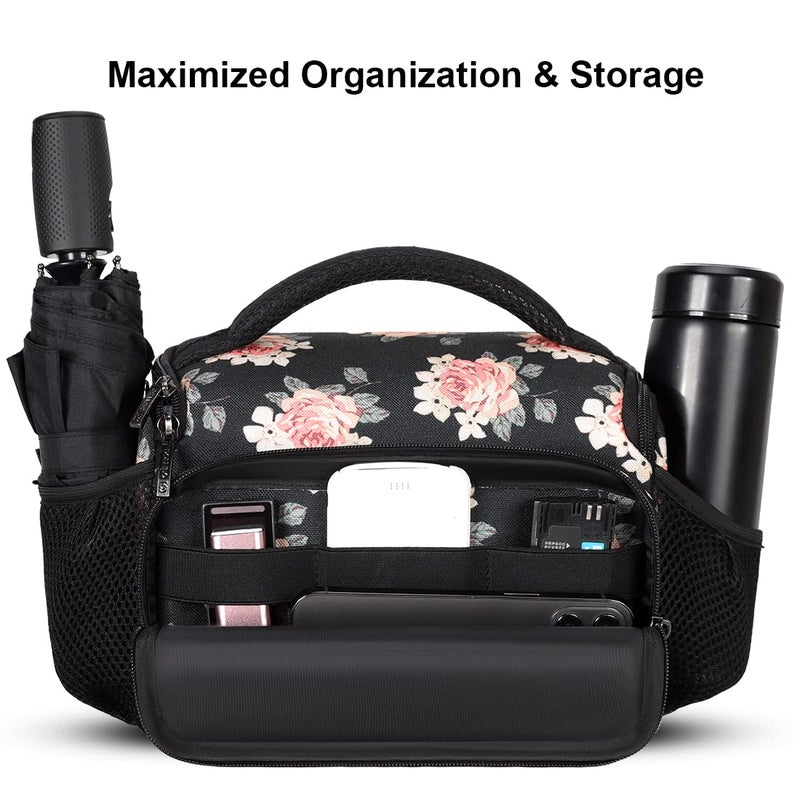 DOMISO Camera Bag Case Waterproof Anti-shock Shoulder Bag  Flower - Image 4